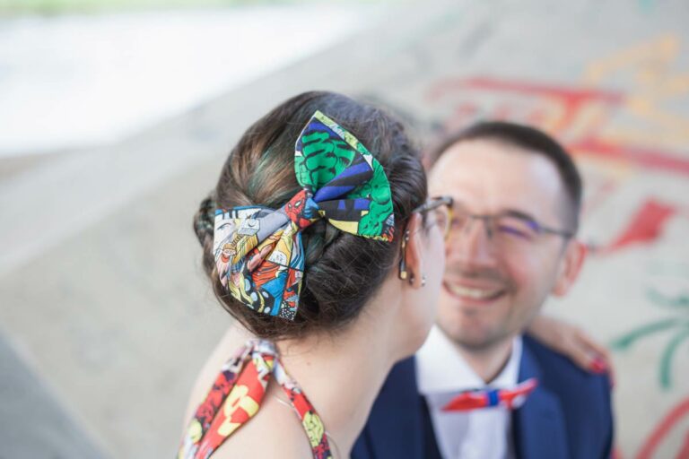 Detailaufnahmen der braut beim brautpaarshooting